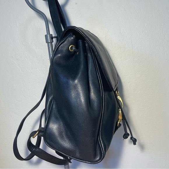 Saks Fifth Avenue Genuine Black Leather Backpac main image 13